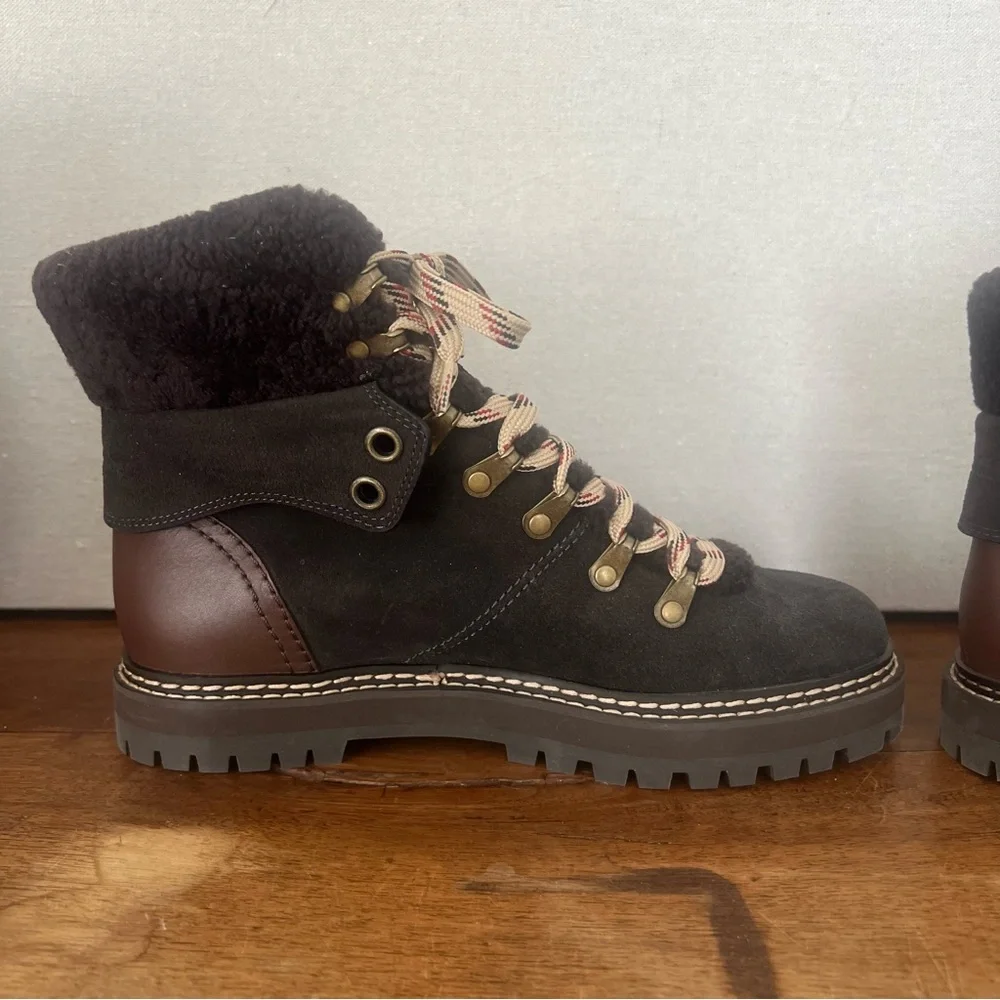 NWOT See By Chloe Women's Eileen Walk Lace Up Hiker Boots-Size 39 - Picture 3 of 11